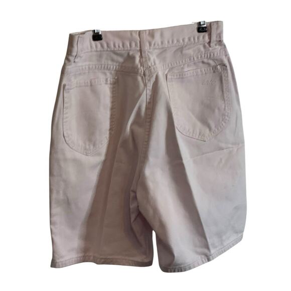 VTG Chic Womens 16 Average Pink Denim Jean Shorts Mom Fit Flat Front Summer - Picture 3 of 9